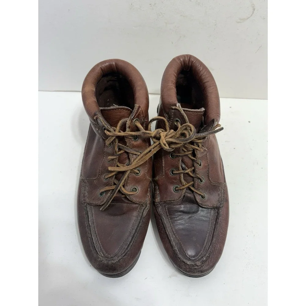Timberland Women's Chukka Moccasin Leather Brown Soft Sole Boots Sz 6.5 M
